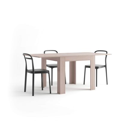 Square extendable dining table, 90x(180)x90 cm, Eldorado, Pearled Elm main image