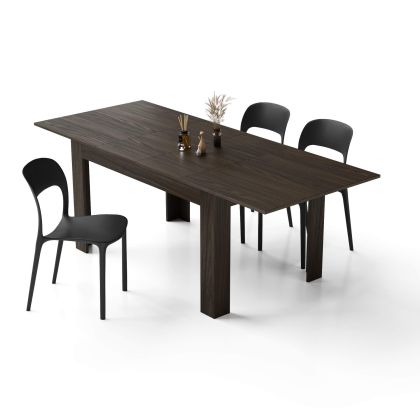 Easy Extendable Dining Table, 140(220)x90 cm, Dark Walnut main image