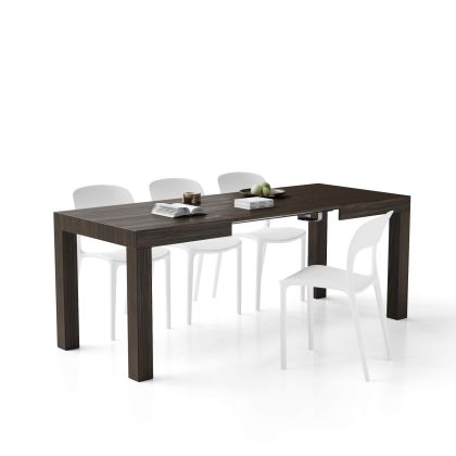 First Extendable Table, 120(200)x80 cm, Dark Walnut main image