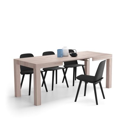 Table à manger extensible, First, 120(200)x80 cm, Orme Perle image principale