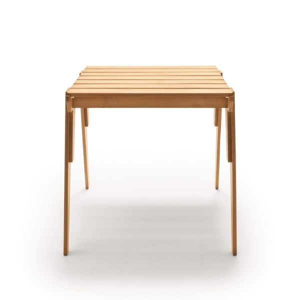 Table de jardin en bois 80 x 80 cm, Elena, Couleur Teck image détaillée 5