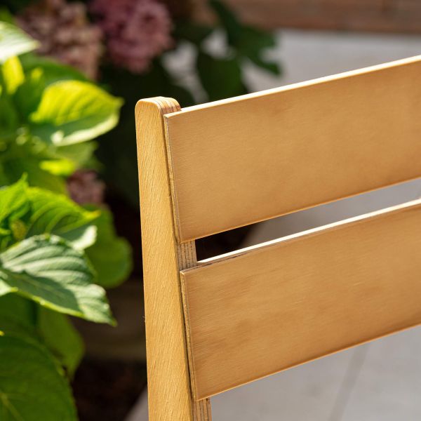 Chaise de jardin en bois, Elena, Couleur Teck image détaillée 6