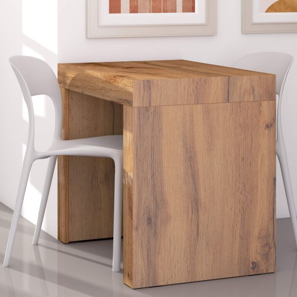 Evolution dining table 90x60, Rustic Oak with Two Legs set image 1