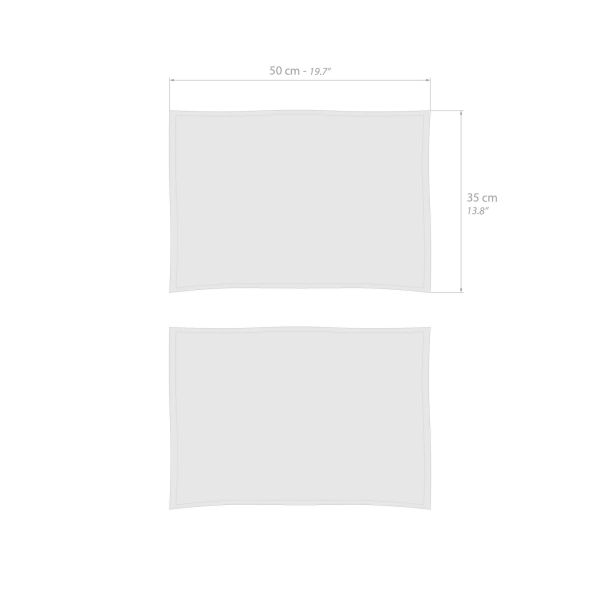 Manteles Individuales de algodón Gioele 35x50, juego de 2, Gris oscuro imagen técnica 1