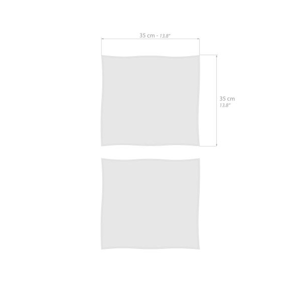 Servetten in katoen, Gioele, 35x35, Set van 2, Wit technische afbeelding 1