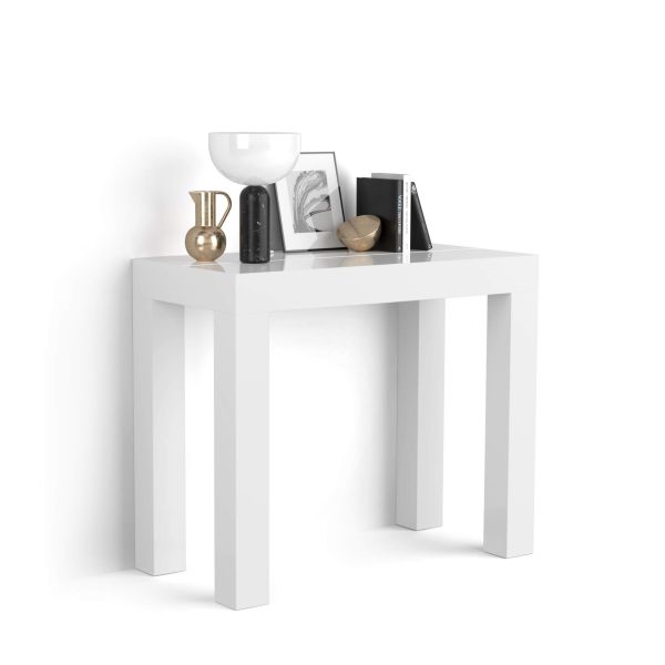 Mobili Fiver, Mesa de Cocina Extensible, Modelo Easy, Color Blanco Ceniza,  140 x 90 x 77 cm 