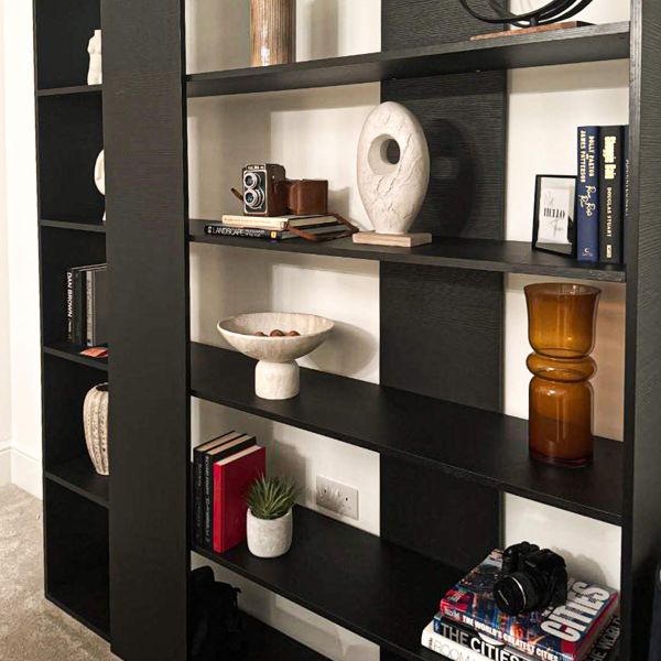 Rachele Modern Bookcase, Ashwood Black set image 2