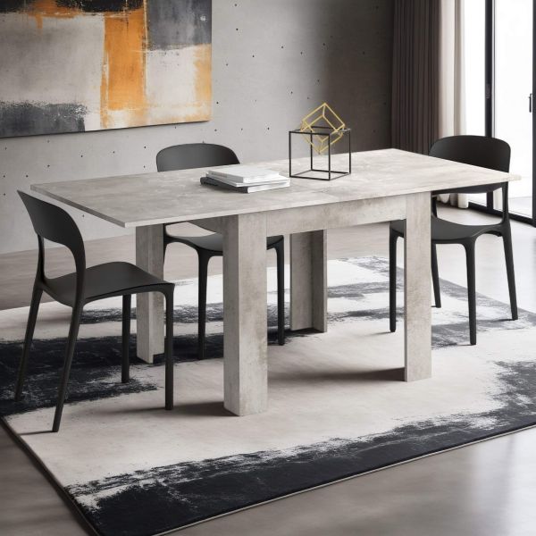 Eldorado quadratischer ausziehbarer Tisch, 90x(180)x90 cm, glänzend, Weiß Umgebungsbild 3