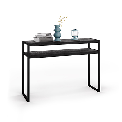 Mobili Fiver, Easy, Extendable Console Table with Extension Leaves Holder,  Oak, Made in Italy