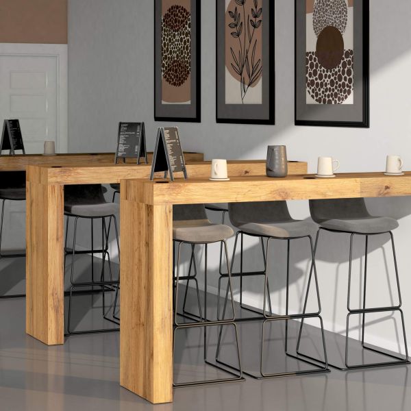 Evolution Peninsula 70.9 x 15.7 in, Rustic Oak set image 1