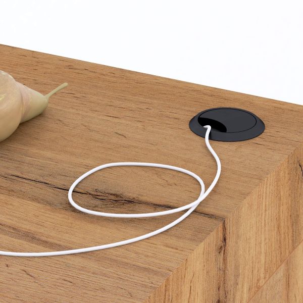 Evolution Peninsula with Wireless Charger 70.9 x 15.7 in, Rustic Oak detail image 2