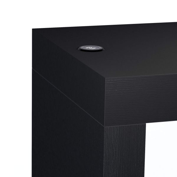 Evolution High Table with Wireless Charger 70.9 x 23.6 in, Ashwood Black detail image 1