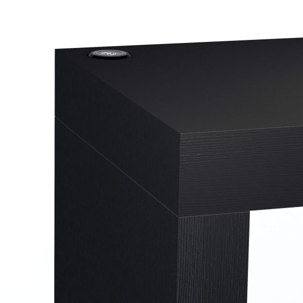 Evolution High Table with Wireless Charger 70.9 x 15.7 in, Ashwood Black detail image 1