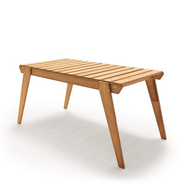 Wooden Garden Table 63 X 31.5 in, Elena, Teak Color detail image 2