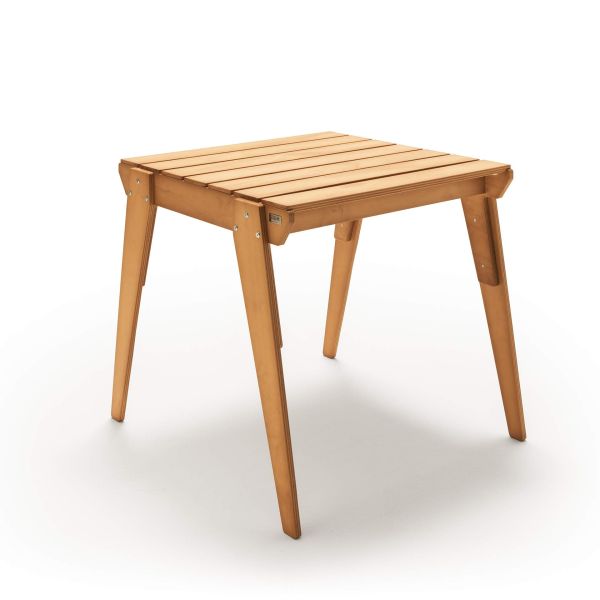 Wooden Garden Table 31.5 X 31.5 in, Elena, Teak Color detail image 1