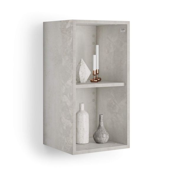 X Wall Unit 27.55 in Without Door, Concrete Effect, Grey detail image 1