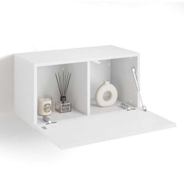 Easy Wall Unit 27.55 in, with Flap Door, Ashwood White detail image 1