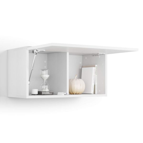 Easy Wall Unit 27.55 in, with Lift Up Door, Ashwood White detail image 1