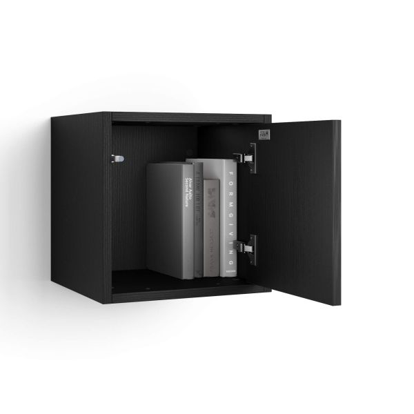 Iacopo Wall Unit 14.17 in, with Vertical Door, Ashwood Black detail image 1