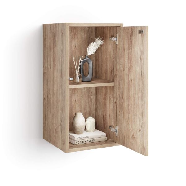 Iacopo Wall Unit 27.55 in, with Vertical Door, Oak detail image 1