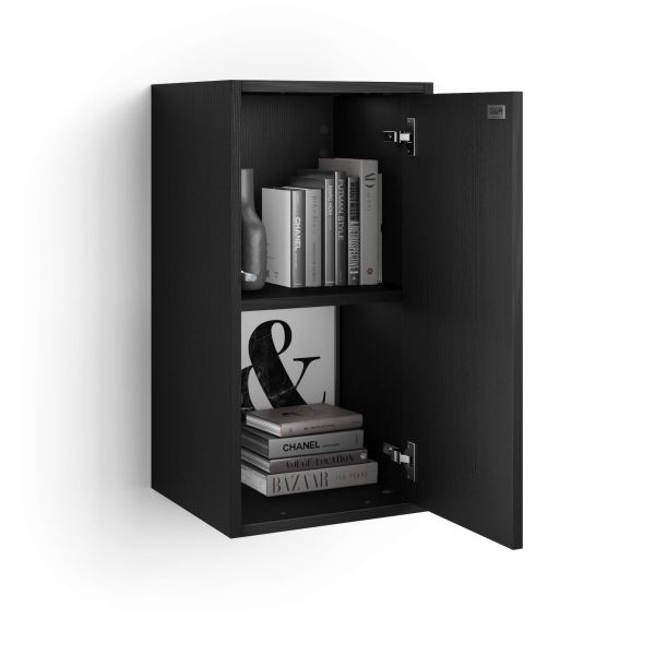 Iacopo Wall Unit 27.55 in, with Vertical Door, Ashwood Black detail image 1