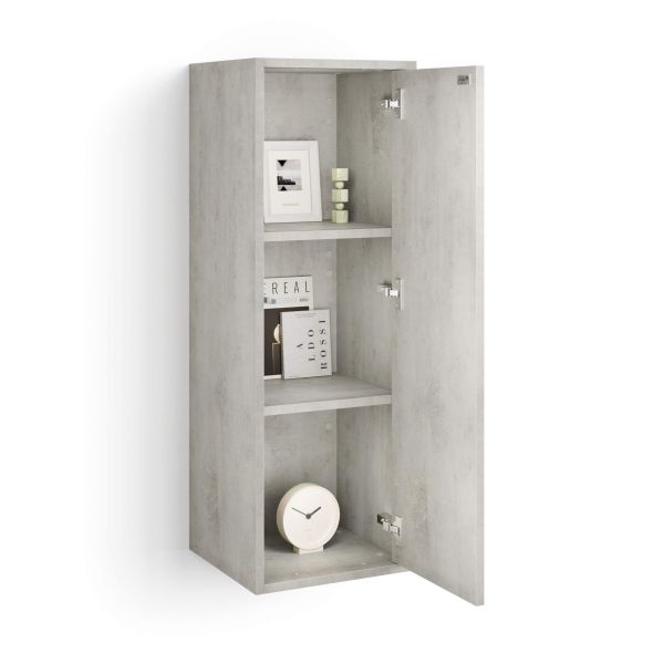 Iacopo Wall Unit 40.94 in, with Vertical Door, Concrete Effect, Grey detail image 1