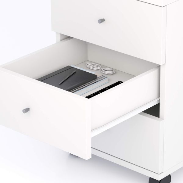 Clara Drawer unit on castors, Matt White detail image 1