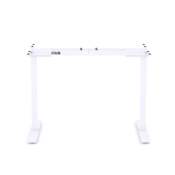 Clara Fixed Desk Frame, White detail image 1