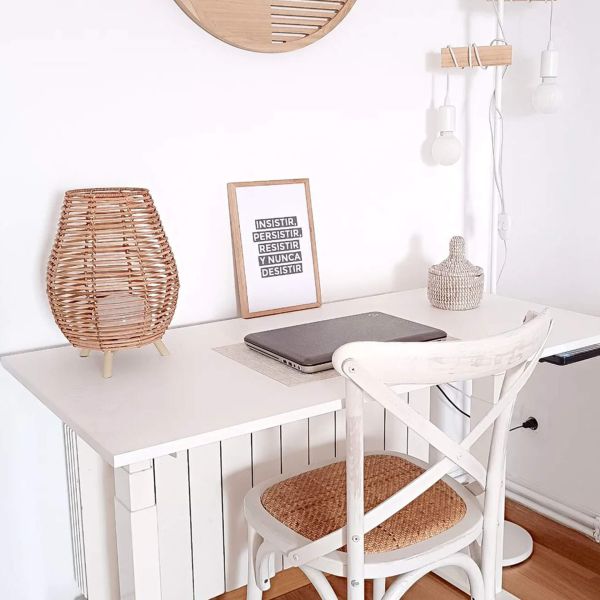 Clara Electric Standing Desk 55.1 x 31.4 in Concrete Effect, White with White Legs set image 4