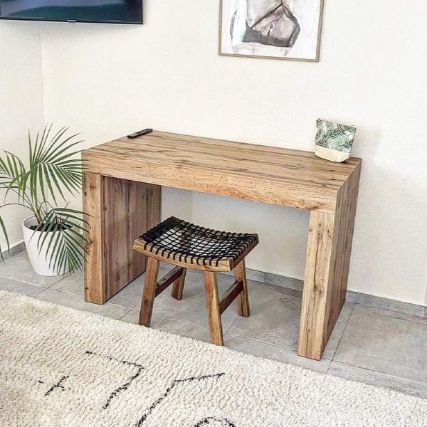 Evolution Desk 47,2 x 23,6 in, Rustic Oak with Two Legs set image 1