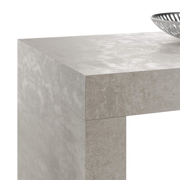 Evolution Desk 70,9 x 23,6 in, Concrete Effect, Grey with Two Legs detail image 1