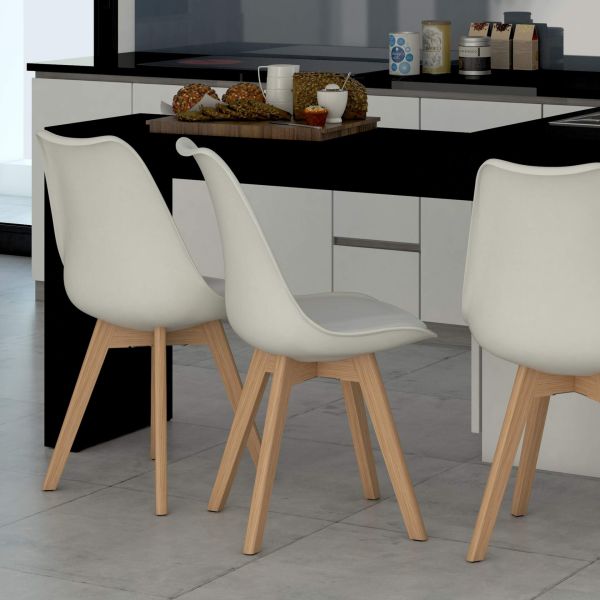 Evolution dining table 70.9 x 15.7 in, Ashwood White with Two Legs set image 1