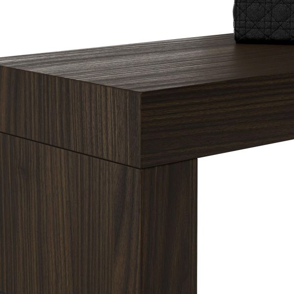 Evolution dining table with One Leg 70.9 x 23.6 in, Dark Walnut detail image 1