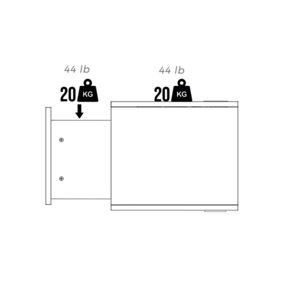 Iacopo Wall TV Unit with Drawer, Oak technical image 2