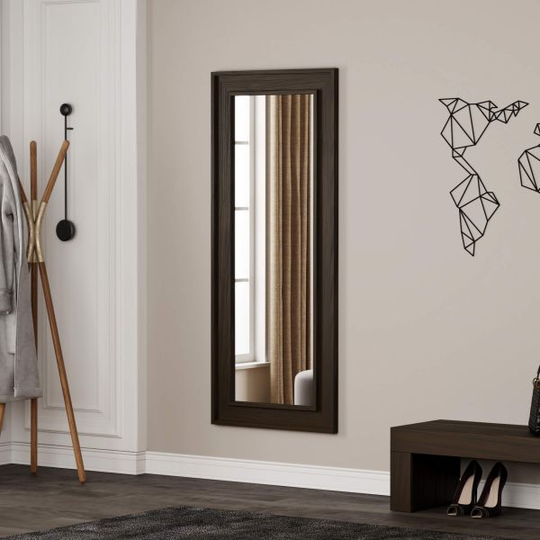 Angelica Wall / Floor Mirror 63 x 26.4 in, Dark Walnut set image 1