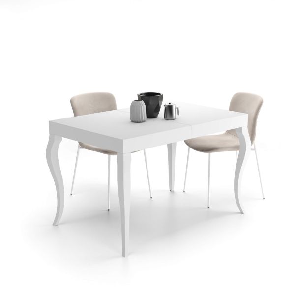 Classico, Extendable dining table, 47,2(78,7)x30,5 in, Matt White detail image 1