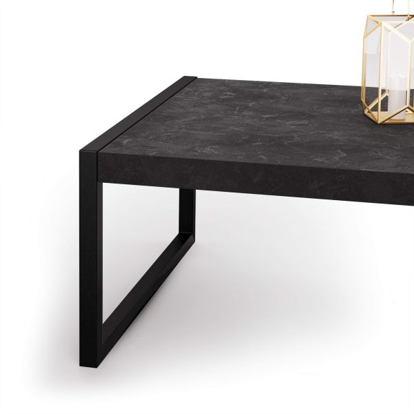 Luxury, Coffee table, Concrete Effect, Black detail image 1