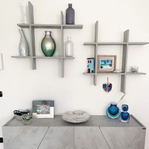 Angelica Shelves # Concrete Effect, Grey