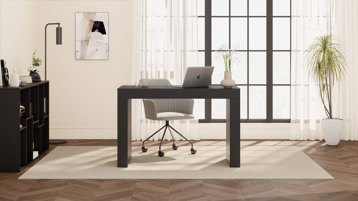 Evolution Desk 47.2 x 23.6 in, Dark Walnut with Two Legs set image 2