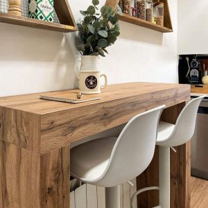 Evolution High Table 47.2 x 15.7 in, Rustic Oak