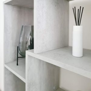 Bookcase XS Iacopo (63,31 x 31,5 in), Concrete Effect, Grey
