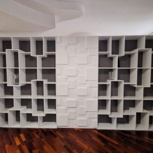 Iacopo M Bookcase (63.31 x 93.07 in), Ashwood White