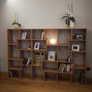 Iacopo M Bookcase (63.31 x 93.07 in), Rustic Oak