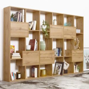 Iacopo M Bookcase (63.31 x 93.07 in), Rustic Oak