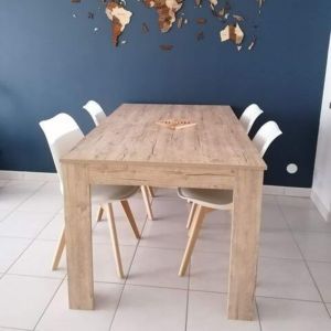 Easy, Extendable dining table, 55,1(86,6)x35,4 in, Oak
