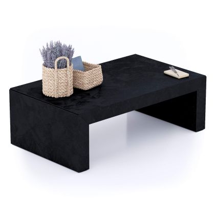 Angelica Coffee Table, Concrete Effect, Black