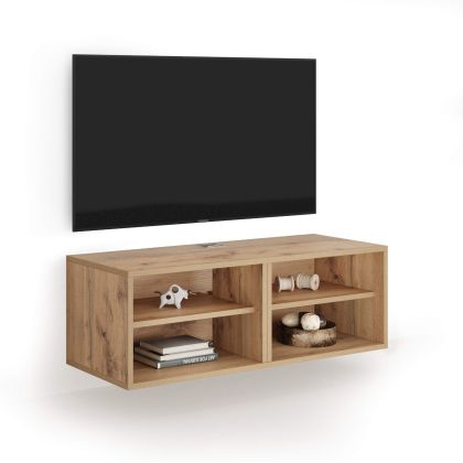 X Wall TV Unit without Door, Rustic Oak main image