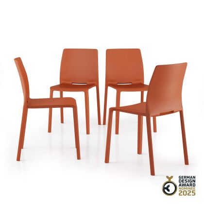 Emma Chairs, Set of 4, Terracotta main image