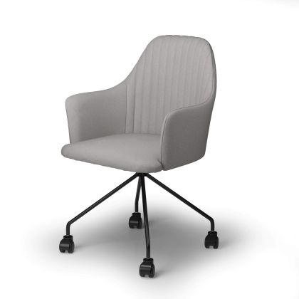 Office Chair with Casters, Romina with Light Grey Armrests