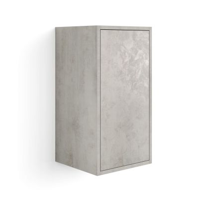 Iacopo Wall Unit 27.55 in, with Vertical Door, Concrete Effect, Grey